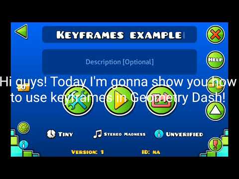 How to use keyframes in Geometry Dash
