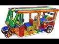 DIY- How To Make Electric Rickshaw (Tuk Tuk) with Magnetic Balls (Satisfying) | Manget Satisfying