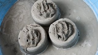 ASMR: soft dusty fine pure white cement+sand shapes whole crush in water/oddlysatisfying screenshot 1