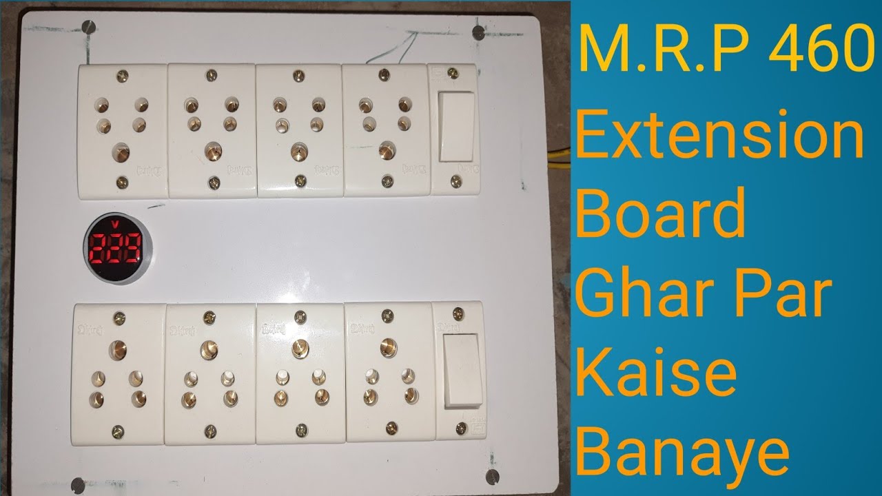 8 Socket 2 Switch Extension Board Waring Connection || Sonu Sk Hacker
