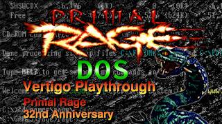 Primal Rage 32nd Anniversary | DOS Vertigo Difficulty 16 Playthrough