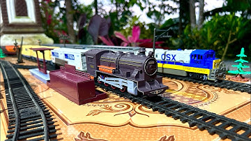 CLASSICAL STEAM TRAIN AND OSX RAILCAR DIESEL FENFA TRAIN | ASMR RUNNING SESSION | DS WORLD MINIATURE