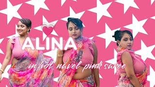 Discover the Mesmerizing Beauty of ALINA in Hot Pink Saree