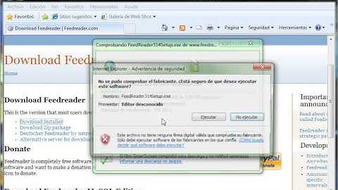 Tutorials de FeedReader - Instal·lació
