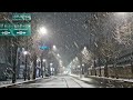 Seoul Night Heavy Snow Walk Relaxing Ambience Sleep White Noise Tinnitus Relief ASMR