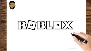 How To Draw Roblox logo step by step