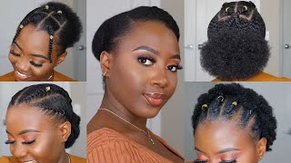 4C Hairstyles For Short Hair | Perfect for school & work