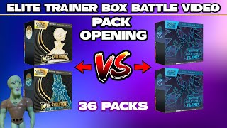 Mega Evolution ETBs vs Phantasmal Flames ETBs | Opening 36 packs of Pokemon Cards!