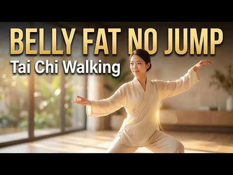 Stubborn Belly Fat After 45 🔥 At Home Tai Chi Workout No Jump Gentle Fat Burn