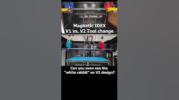 V1 vs. V2 Magnetic IDEX Tool Change Demo.  Follow the White Rabbit 🐇