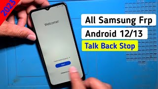 ALL SAMSUNG FRP BYPASS ANDROID 13 |  NO APP NO TALK BACK NEW METHOD