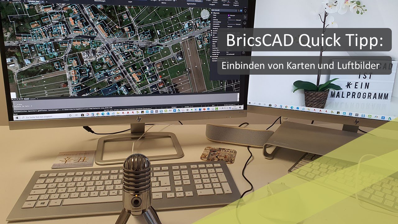 BricsCAD Tipp: Rasterbilder wie Skizze oder Luftbild referenzieren