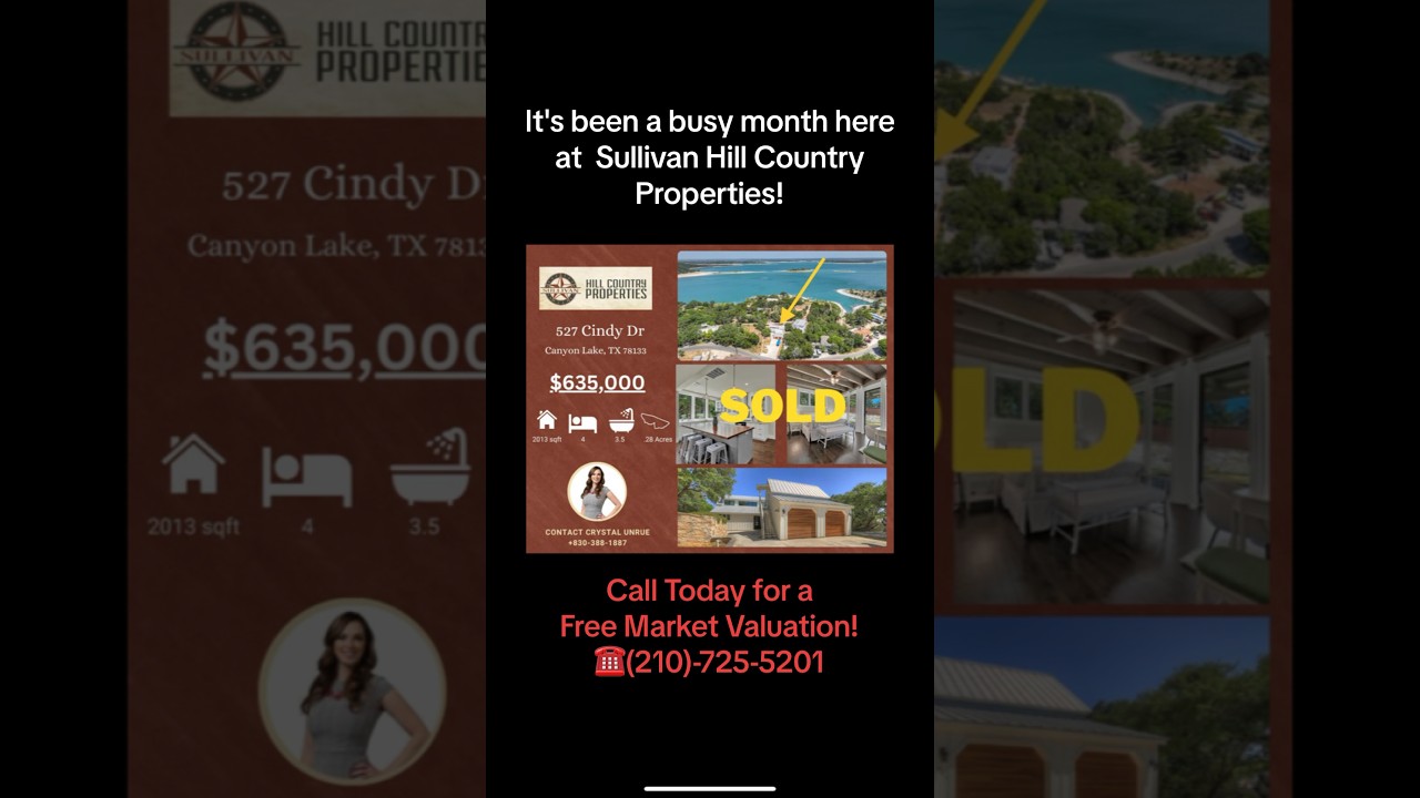 It’s been a busy month here at Sullivan Hill Country Properties. Call today ☎️(210) 725 -5201