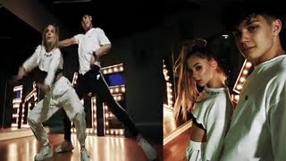 Катя Адушкина танцует со своим парнем.