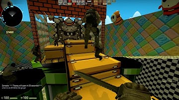 Counter Strike Global Offensive Zombie Escape mod online gameplay on Mario Tower map