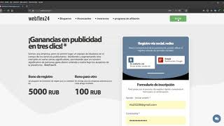 Como Ganar Rublos 2020 en WebFlex24 5000 Rublos de bono.  Review Español .. ya no funciona es SCAM