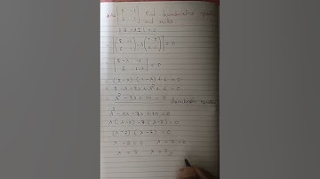 Find characteristics equation & Eigen Values (Roots)