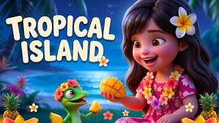 ​🌺 Tropical Island Magic | An Animated Hawaiian Story for Kids | Bedtime Fairy Tale with Renny