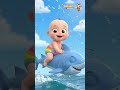 Cute baby surfing with his friend 🦈 #SongsForBabies #KidsMusic #SafeKidsContent #BabyShark