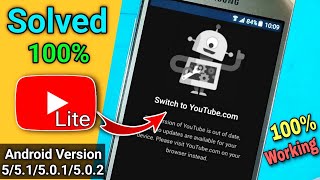 How To Solve Switch To Youtube.com Problem | How To install YouTube lite on Android 5.1/5.0.1 screenshot 3