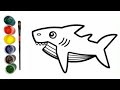 How to draw a shark for kids /Как нарисовать акулу детям