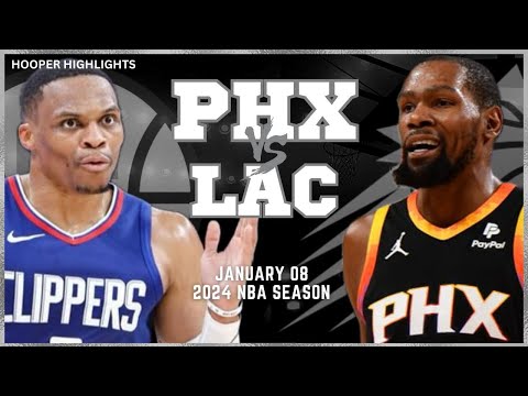 Phoenix Suns vs LA Clippers Full Game Highlights | Jan 8 | 2024 NBA Season