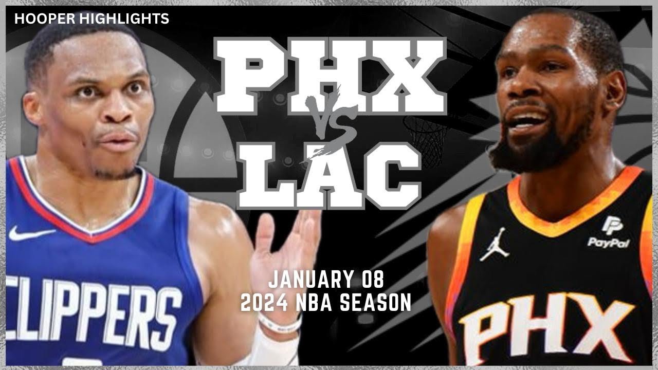 Phoenix Suns vs LA Clippers Full Game Highlights | Jan 8 | 2024 NBA Season