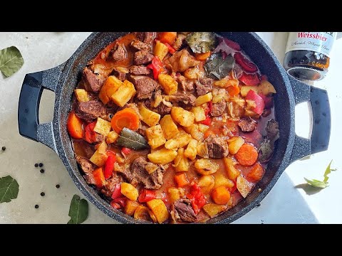 פודיק: גולאש הונגרי בבירה הכי טעים בעולם🍺🥩 מתכון קל טעים בשר רך - מתכון לארוחת צהריים  - Foodik