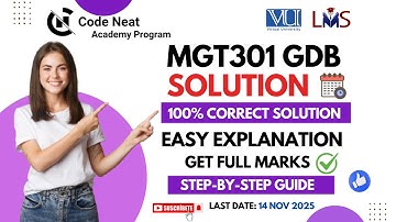 MGT301 GDB Fall 2025 | Step-by-Step GDB Solution with Reasoning | VU Guide | codeneat.com