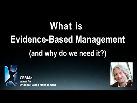 Video: Wat is evidence based management en waarom hebben we het nodig?