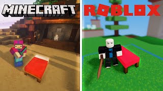 Minecraft Bedwars VS Roblox Bedwars