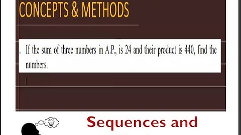 If the sum of three numbers in A P , is 24 and their product is 440, find the numbers