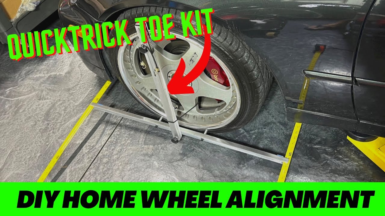 DIY At Home Car Wheel Alignment  QuickTrick Toe Adjustment 