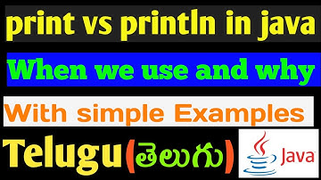 🔴Java - Difference between print and println methods in java | How to use print and println in java