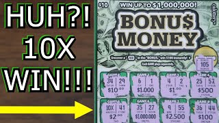 LOL SURPRISE 10X WIN!!! Bonus Money & Red Hot 10's $10 CA Lottery Scratch Tickets