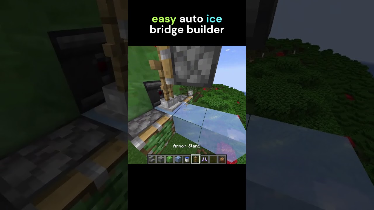 Minecraft Auto Ice Bridge Builder 💨🥶 