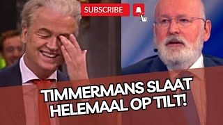 Prachtig: Timmermans slaat helemaal op TILT nu kabinet met Wilders een FEIT is!