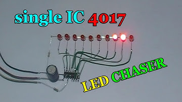 Single IC 4017 RUNNING LED CHASER circuit