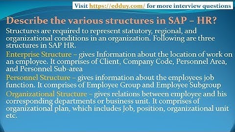 SAP HR Interview Questions and Answers for freshers and experienced– Part 1