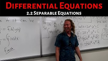 Differential Equations: Lecture 2.2 Separable Equations