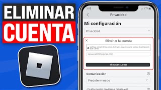 Cómo ELIMINAR CUENTA de ROBLOX (2026) Desde el Celular