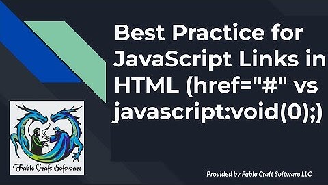 Best Practice for JavaScript Links in HTML (href="#" vs javascript:void(0);)
