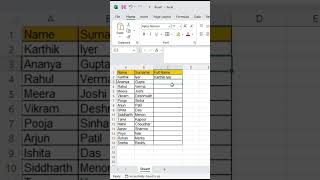 Use of Flash Fill in Excel #computertricks #shortsfeed #excel #computer #education #trandingshorts