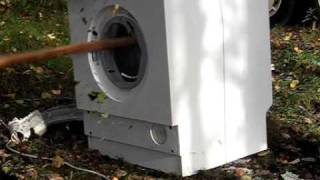 Washing machine and a sledgehammer... in slow motion