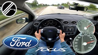 Ford Focus II 1.6 Ti-VCT MK2 116 PS Top Speed Drive On German Autobahn With No Speed Limit POV