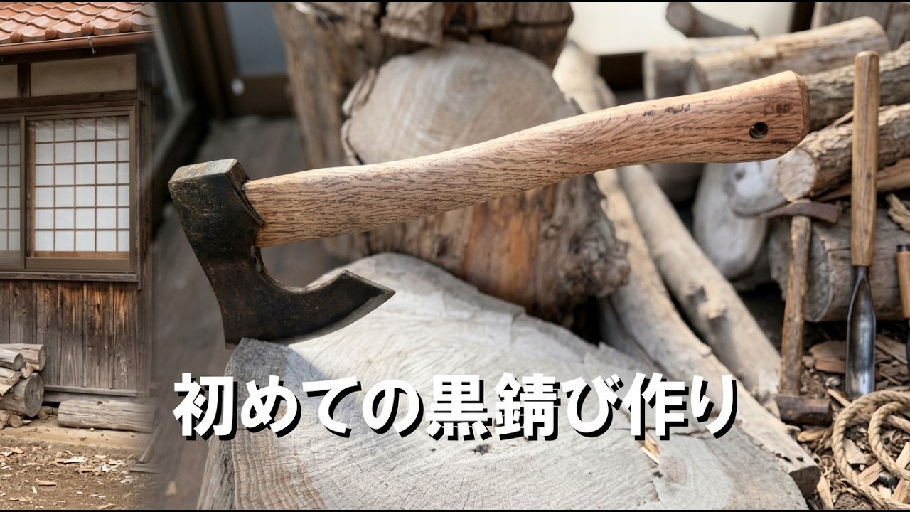 銅器　重弘作 Tried black oxidizing my axe - YouTube