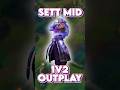 MOST DISGUSTING SETT MID 1v2 CLUTCH 🔥 #leagueoflegends #funny #gaming #games