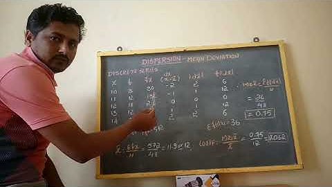 STATISTICS -19. Mean Deviation calculations for discrete series (OM MADHAVA TUTORIAL