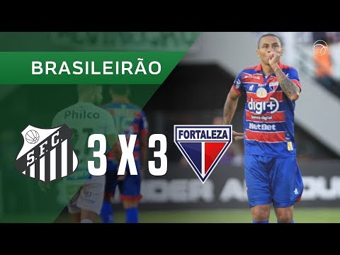 SANTOS 3 X 3 FORTALEZA - GOLS - 25/08 - BRASILEIRÃO 2019