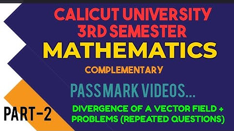 mathematics/pass mark/part-2/3rd semester/Calicut University